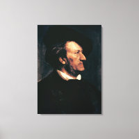Portrait von Richard Wagner (1813-83) (Öl auf Canv