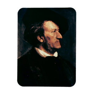 Portrait von Richard Wagner (1813-83) (Öl auf Canv Magnet