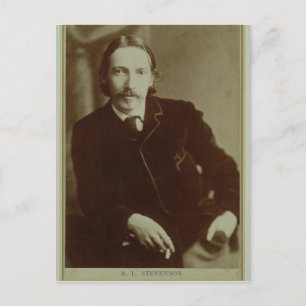 Portrait von Robert Louis Balfour Stevenson (1850- Postkarte