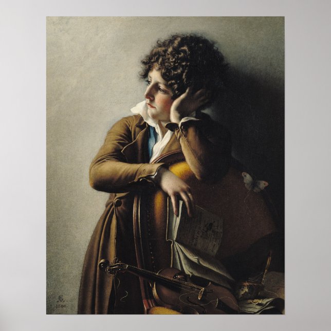 Portrait von Romainville-Trioson, 1800 Poster (Vorne)