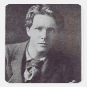 Portrait von Rupert Brooke Quadratischer Aufkleber