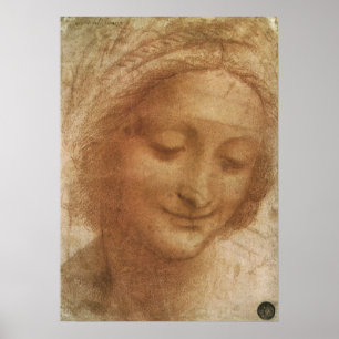 Portrait von Saint Anne von Leonardo da Vinci Poster