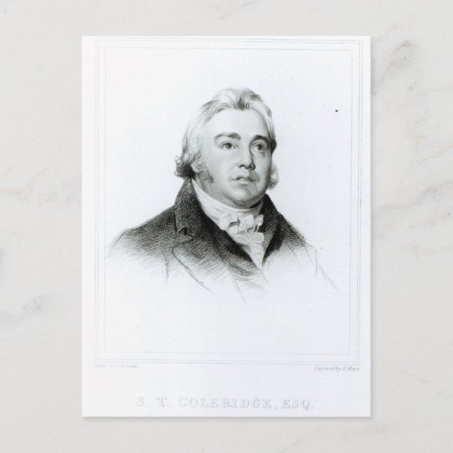 Portrait von Samuel Taylor Coleridge Postkarte (Vorderseite)