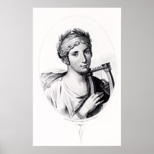 Portrait von Sappho Poster