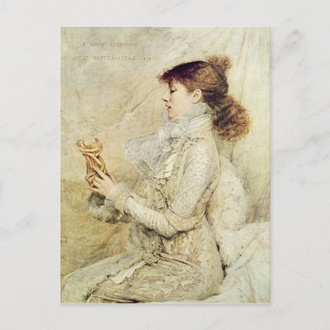 Portrait von Sarah Bernhardt Postkarte (Vorderseite)
