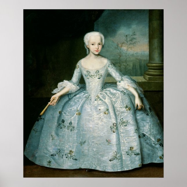 Portrait von Sarah Eleonor Fermor 1749-50 Poster (Vorne)