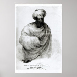 Portrait von Scheich Ibrahim oder Johann Ludwig Poster
