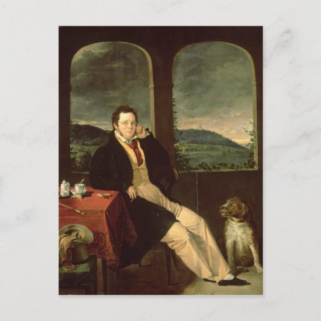 Portrait von Schubert Postkarte (Vorderseite)