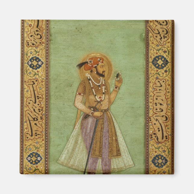 Portrait von Shah Jahan , 1631, Mughal Magnet (Vorne)
