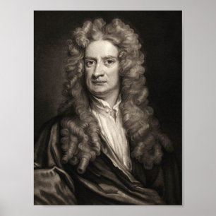 Portrait von Sir Isaac Newton Poster