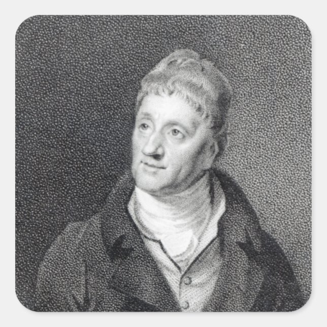 Portrait von Sir John Soane Quadratischer Aufkleber (Vorderseite)