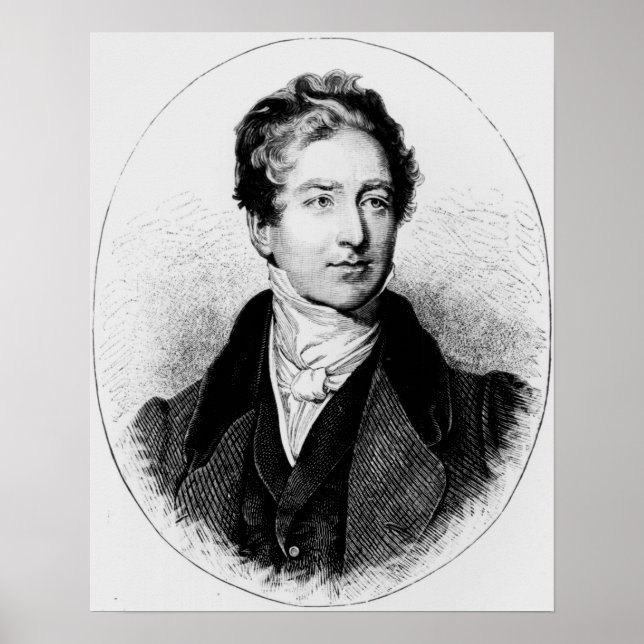 Portrait von Sir Robert Peel Poster (Vorne)