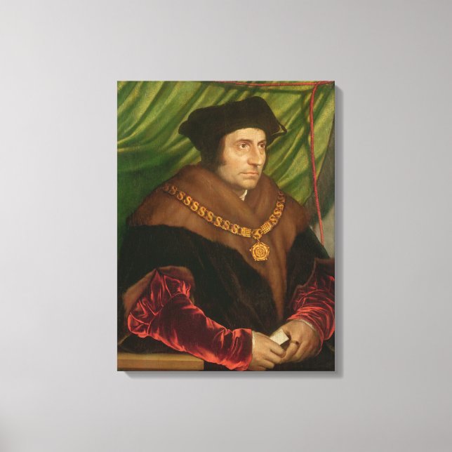 Portrait von Sir Thomas More Leinwanddruck (Vorderseite)