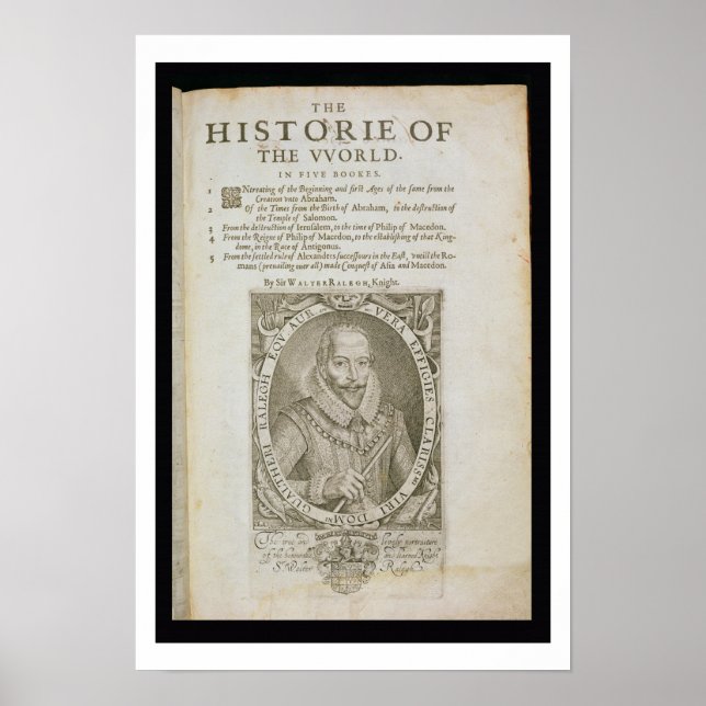 Portrait von Sir Walter Raleigh (1554-1618) Titel  Poster (Vorne)
