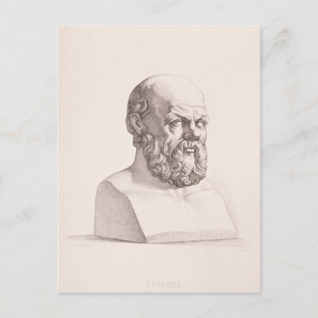 Portrait von Sokrates Postkarte (Vorderseite)
