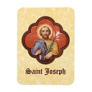 Portrait von St. Joseph in einer Oktofolie (TF 02) Magnet