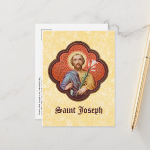 Portrait von St. Joseph in einer Oktofolie (TF 02) Postkarte