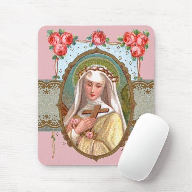 Portrait von St. Rose, vergewaltigt mit Rose (M 02 Mousepad (Mit Mouse)