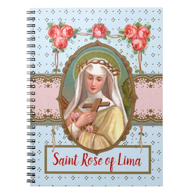 Portrait von St. Rose, vergewaltigt mit Rose (M 02 Notizblock (Vorderseite)