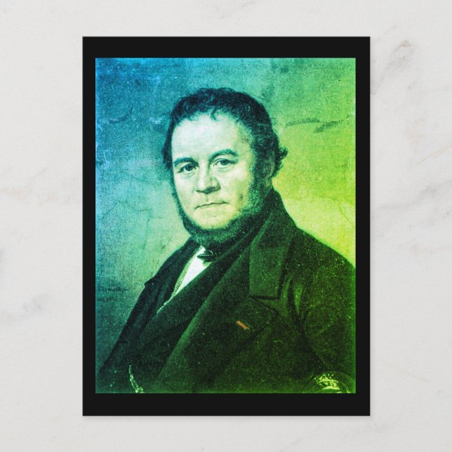 Portrait von Stendhal Postkarte (Vorderseite)