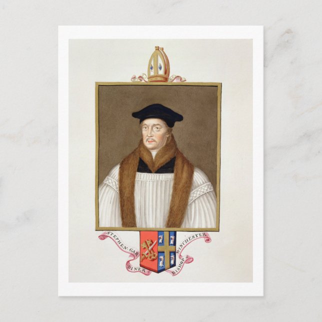Portrait von Stephen Gardiner (c.1483-1555) Bischo Postkarte (Vorderseite)