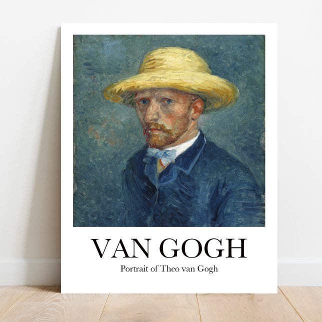 Portrait von Theo van Gogh von Vincent Van Gogh Poster (Brothers in Art: Van Gogh's Portrait of Theo. High-quality poster)