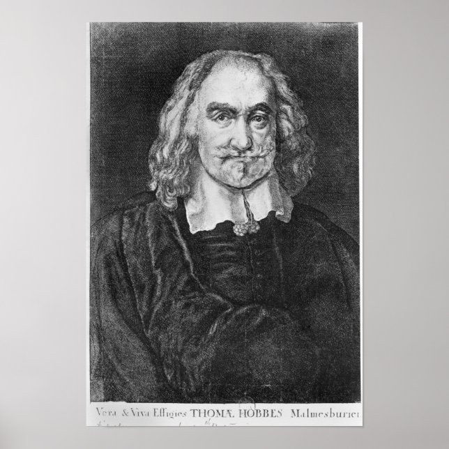 Portrait von Thomas Hobbes Poster (Vorne)