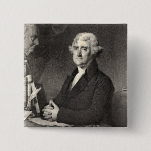 Portrait von Thomas Jefferson Button