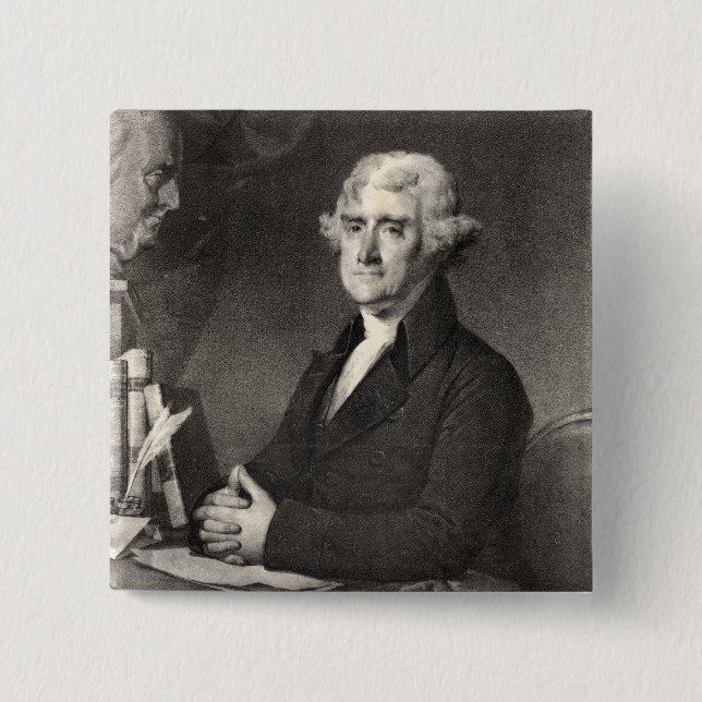 Portrait von Thomas Jefferson Button (Vorderseite)