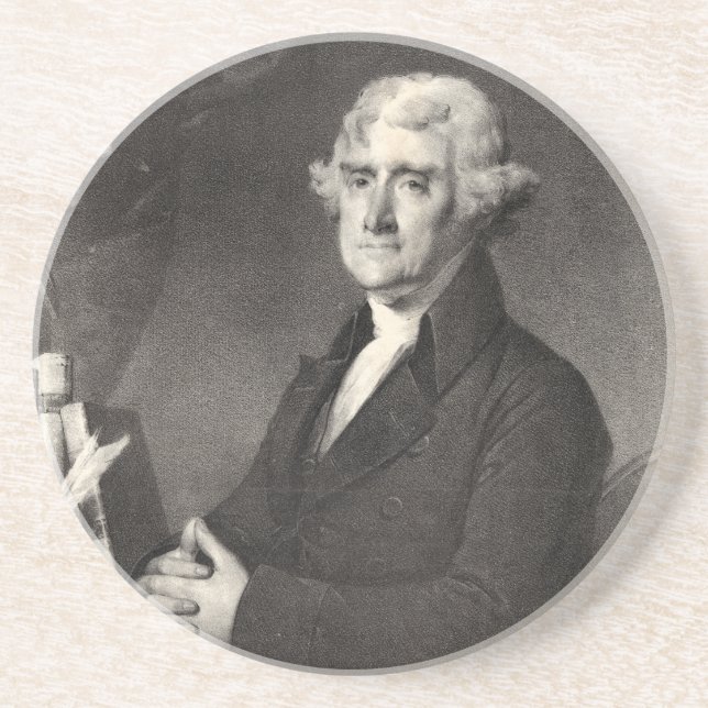 Portrait von Thomas Jefferson Sandstein Untersetzer (Vorne)