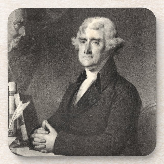 Portrait von Thomas Jefferson Untersetzer (Vorderseite)