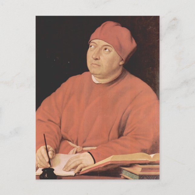 Portrait von Tommaso 'Fedra' Inghirami von Raphael Postkarte (Vorderseite)