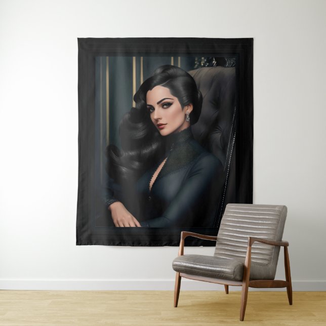 Portrait von Tressa Straninski von Xzendor7 Wandteppich (Beispiel)