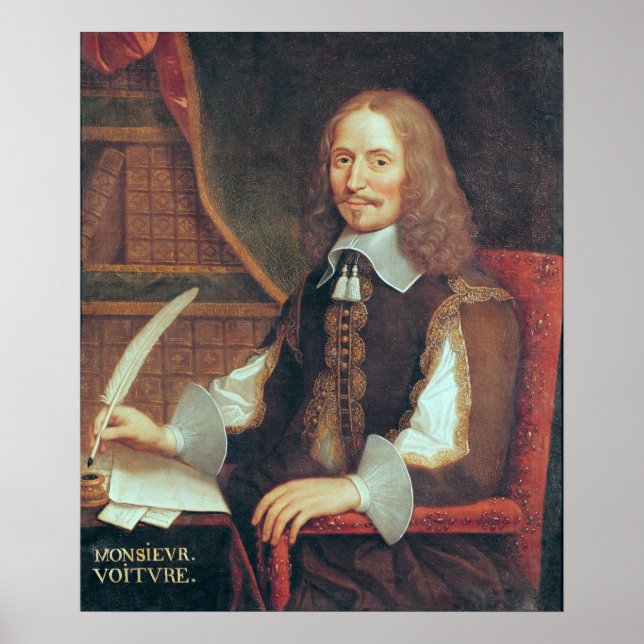 Portrait von Vincent Voiture Poster (Vorne)