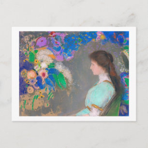 Portrait von Violette Heymann, Redon Postkarte