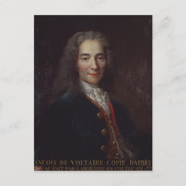 Portrait von Voltaire Postkarte (Vorderseite)