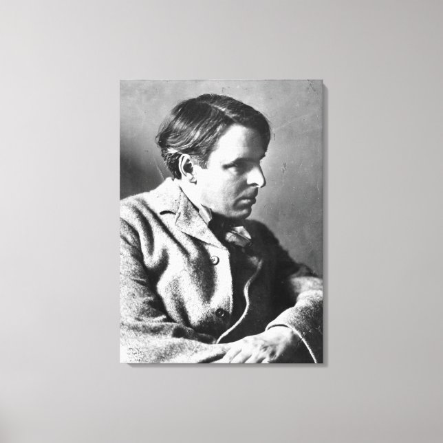 Portrait von W.B. Yeats Leinwanddruck (Vorderseite)