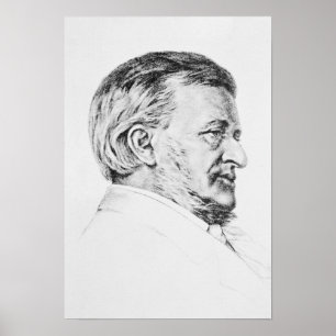 Portrait von Wagner, 19. Jahrhundert Poster