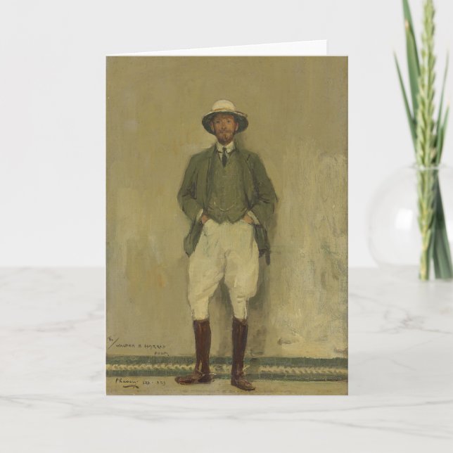 Portrait von Walter B. Harris | Sir John Lavery Karte (Vorderseite)