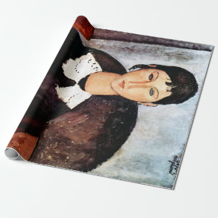 Portrait von weißem Collar, Modigliani Geschenkpapier