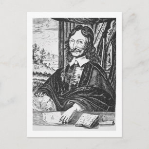Portrait von William Lilly (1602-81), von seinem " Postkarte