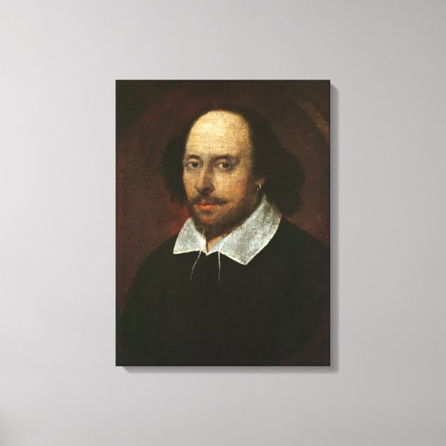 Portrait von William Shakespeare c.1610 Leinwanddruck (Vorderseite)