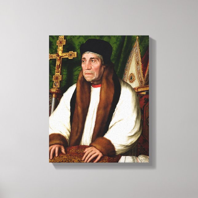 Portrait von William Warham Leinwanddruck (Vorderseite)