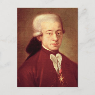 Portrait von Wolfgang Amadeus Mozart nach 1770 Postkarte