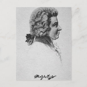 Portrait von Wolfgang Amadeus Mozart Postkarte