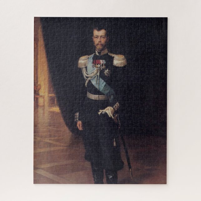 Portrait von Zar Nicholas II (von Albert Edelfelt) (Vertikal)