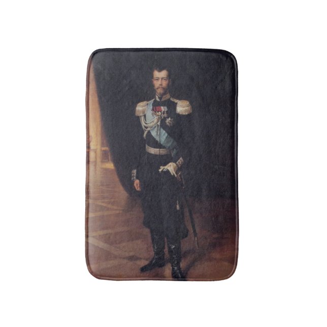 Portrait von Zar Nicholas II (von Albert Edelfelt) Badematte (Vorderseite Vertikal)