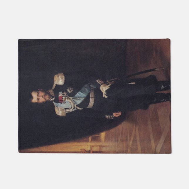 Portrait von Zar Nicholas II (von Albert Edelfelt) Fußmatte (Vorderseite)