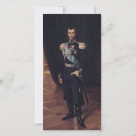 Portrait von Zar Nicholas II (von Albert Edelfelt) Karte