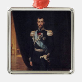 Portrait von Zar Nicholas II (von Albert Edelfelt) Ornament Aus Metall